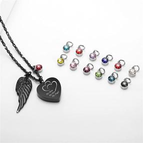 img 3 attached to Heart Cremation Urn Necklaces Waterproof