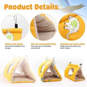 img 2 attached to 🐦 Cozy Retreat for Birds: Rypet Winter Warm Bird Nest House - Plush Velvet Hanging Hammock for Parakeets, Parrots, Cockatiels, Budgies, Lovebirds, and African Greys