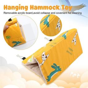 img 1 attached to 🐦 Cozy Retreat for Birds: Rypet Winter Warm Bird Nest House - Plush Velvet Hanging Hammock for Parakeets, Parrots, Cockatiels, Budgies, Lovebirds, and African Greys