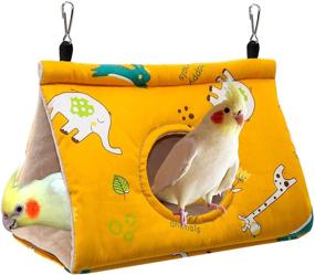 img 4 attached to 🐦 Cozy Retreat for Birds: Rypet Winter Warm Bird Nest House - Plush Velvet Hanging Hammock for Parakeets, Parrots, Cockatiels, Budgies, Lovebirds, and African Greys