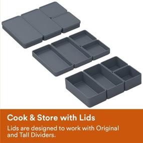 img 1 attached to Non-Stick Charcoal Silicone Dividers - Original and Enhanced for Better Performance