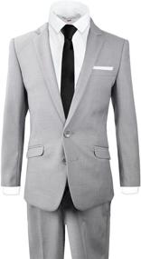 img 4 attached to 👔 Impeccable Style for Boys: Black Bianco Signature Complete Outfit for Suits & Sport Coats