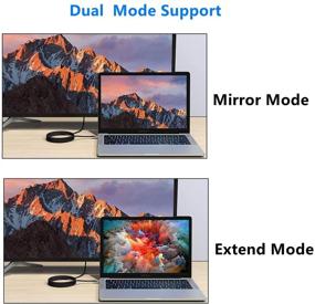 img 1 attached to 🔌 10ft USB C кабель HDMI 4K@60Hz, YeeChan Тип C к HDMI - MacBook Pro/Air, Samsung Galaxy S20, Surface Book 2