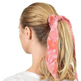 img 4 attached to Womens Vintage Versatile Neckerchief Scrunchie