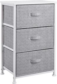 img 4 attached to AmazonBasics Fabric 3 Drawer Storage Organizer Storage & Organization