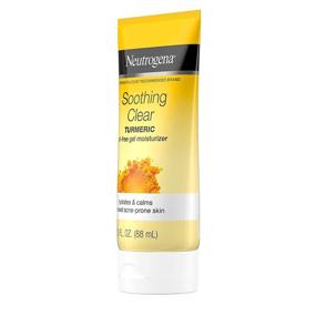 img 3 attached to 🧪 Turmeric Infused Neutrogena Soothing Clear Gel Facial Moisturizer, Hydrating Oil-Free Face Cream for Acne Prone Skin, Paraben-Free, Cruelty-Free, 3 fl. oz