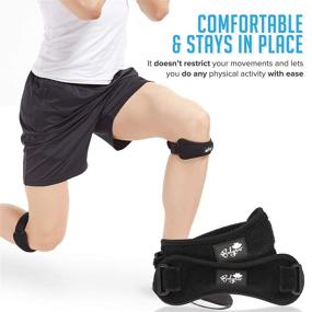 img 2 attached to 🏋️ Premium Patella Tendon Knee Straps - Ultimate Pain Relief for Hiking, Soccer, Basketball, Running, and more!