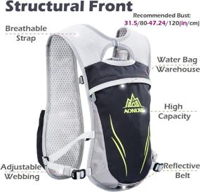img 2 attached to YAPJEB 5.5L Hydration Pack Backpack: Ideal for Marathon Running, Race Hiking & Outdoor Activities