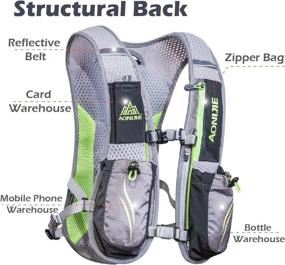img 3 attached to YAPJEB 5.5L Hydration Pack Backpack: Ideal for Marathon Running, Race Hiking & Outdoor Activities