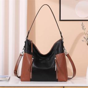 img 3 attached to 👜 CLUCI Women Genuine Leather Hobo Handbags - Exquisite Designer Top Handle Tote for Fashionable Ladies