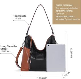 img 2 attached to 👜 CLUCI Women Genuine Leather Hobo Handbags - Exquisite Designer Top Handle Tote for Fashionable Ladies