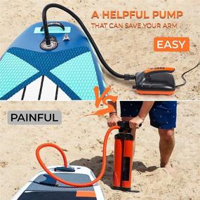 img 3 attached to Holoana 20PSI High Pressure SUP Electric Pump - Auto-Off, Dual-Stage 🔌 Inflation/Deflation - Portable 12V Car Pump for Paddleboard, Kayak, Tents, and Inflatables