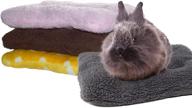 🐹 rypet guinea pig bed - plush square sleep mat pad for squirrel, hedgehog, rabbit, chinchilla, and small animals - warm and cozy, random color logo