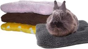img 4 attached to 🐹 Rypet Guinea Pig Bed - Plush Square Sleep Mat Pad for Squirrel, Hedgehog, Rabbit, Chinchilla, and Small Animals - Warm and Cozy, Random Color