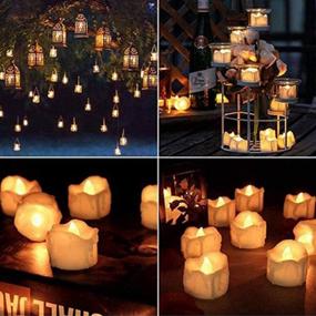 img 2 attached to 🕯️ Flameless LED Tealights with Remote Control - Pack of 12 for Wedding, Parties, and Outdoor Décor!