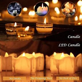 img 3 attached to 🕯️ Flameless LED Tealights with Remote Control - Pack of 12 for Wedding, Parties, and Outdoor Décor!