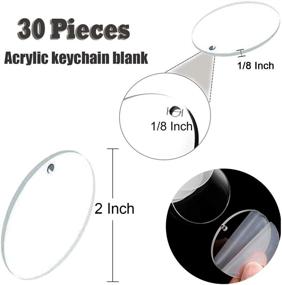 30 Pcs Of 2 Inch Acrylic Round Blanks, Acrylic Round Blanks, Clear