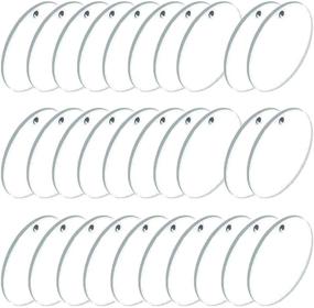 img 4 attached to 🔑 PinCute Acrylic Keychain Blanks - 30 Clear Circle Blanks (2 Inch) for Vinyl Craft, DIY Projects & Crafts Making