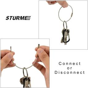 img 1 attached to 🔒 STURME 2-Pack Aluminum D-Ring Carabiners Clip Set - Spring-Loaded Gate, Small Keychain Carabiner Clips - Ideal for Outdoor Camping, Mini Lock Snap Hooks, Spring Link Key Chains - Enhanced Durability - 24 PCS