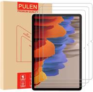 📱 3-pack pulen tempered glass screen protector for samsung galaxy tab s7 (sm-t870n model) - clear hd, anti-scratch, 9h hardness (11 inch) logo