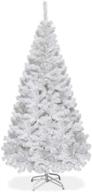 🎄 goplus 5ft artificial christmas tree xmas pine tree with sturdy metal legs ideal for indoor & outdoor holiday decor, white логотип