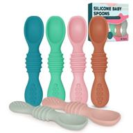 🥄 6-pack silicone baby spoons for baby led weaning - first stage feeding spoon set - gum friendly - bpa, lead, phthalate, and plastic free - great gift set logo