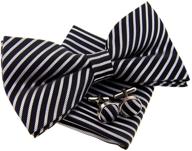 retreez modern stripe microfiber pre tied men's accessories logo