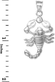 img 1 attached to Sterling Silver Solitaire Scorpion Pendant