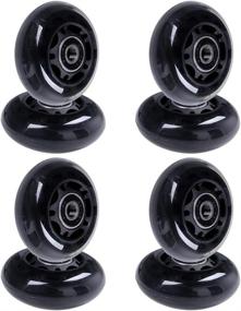 img 1 attached to 🛼 AOWISH 64mm Inline Skate Wheels 85A [8-Pack] - Ideal for Beginner Kids Roller Blades with Premium ABEC-9 Bearings - Replacement Wheel Set