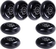 🛼 aowish 64mm inline skate wheels 85a [8-pack] - ideal for beginner kids roller blades with premium abec-9 bearings - replacement wheel set логотип