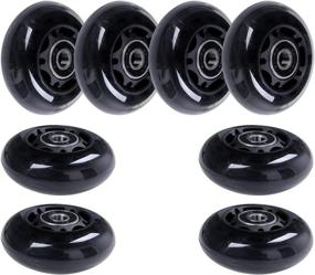 img 4 attached to 🛼 AOWISH 64mm Inline Skate Wheels 85A [8-Pack] - Ideal for Beginner Kids Roller Blades with Premium ABEC-9 Bearings - Replacement Wheel Set