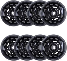 img 3 attached to 🛼 AOWISH 64mm Inline Skate Wheels 85A [8-Pack] - Ideal for Beginner Kids Roller Blades with Premium ABEC-9 Bearings - Replacement Wheel Set