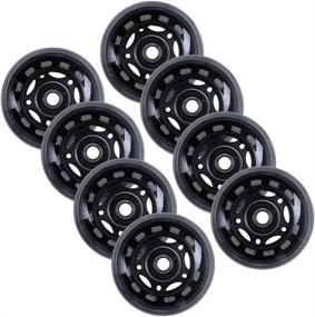 img 2 attached to 🛼 AOWISH 64mm Inline Skate Wheels 85A [8-Pack] - Ideal for Beginner Kids Roller Blades with Premium ABEC-9 Bearings - Replacement Wheel Set