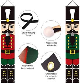 img 1 attached to 🎅 Enhance Your Outdoor Holiday Decor with DAZONGE Nutcracker Christmas Decorations - Vertical Nutcracker Soldier Signs, Vintage Porch Decorations, and Nutcracker Banners