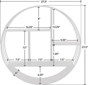 img 1 attached to 📚 FirsTime & Co. Brody Industrial Circular Shelf 27.5" Metallic Gray - Versatile Wall Décor and Display Solution