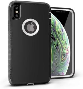 img 4 attached to Viero Defender iPhone Xs Case - Heavy Duty Military Protection for iPhone X - Impact Resistant Armor - Full Protective Cover - Belt Clip Holster & Kickstand - Black/White