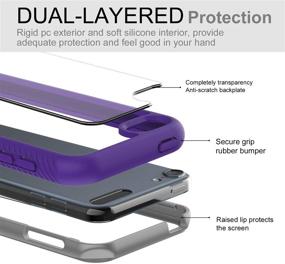 img 3 attached to 📱 LeYi Full-Body Hybrid Rugged iPod Touch Case with Tempered Glass Screen Protector [2 Pack] - Designed for iPod Touch 7th, 6th, and 5th Generation