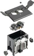 🔌 flbaf101bl-1 adjustable floor box kit with outlet and flip plate, 1-gang, black, 1-pack by arlington логотип