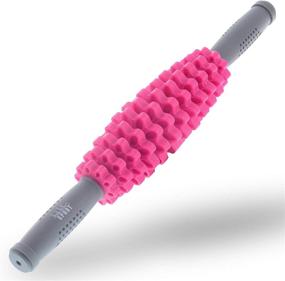 img 4 attached to Nicole Miller Muscle Roller Stick, 16.5-inch Body Massage Roller for Muscle Soreness Relief (Pink)