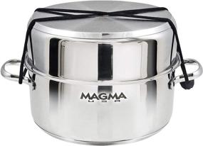 img 2 attached to 🍳 Magma Products A10-363-2-IND: Premium 7-Piece Stainless Steel Induction Cookware Set with Ceramica Non-Stick - Superior Quality in Silver
