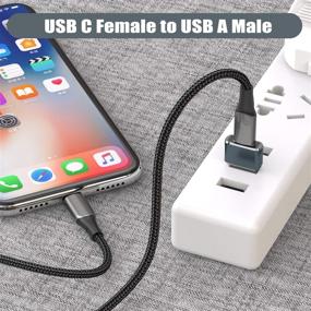 img 2 attached to 2 упаковки адаптеров USB C Female к USB Male - зарядный кабель типа A для iPhone 11 12 13 Pro Max, Airpods, iPad Air 4 Mini 6, Samsung Galaxy Note 10 S20 Plus 20 S21 21 FE Ultra, Google Pixel 5 3 XL.