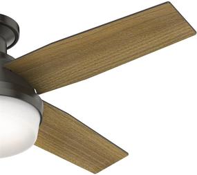 img 2 attached to Hunter Dempsey Low Profile Ceiling Fan with LED Light and Remote Control - Enhanced Indoor Air Circulation and Convenient Control