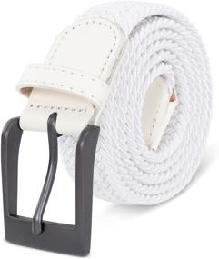 img 4 attached to Colors Braided Stretch Elastic Leather Women's Accessories and Belts