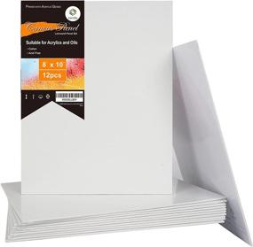 img 4 attached to 🎨 CONDA Artist Canvas Panels 8 x 10 inch, 12 Pack, Primed, 100% Cotton, High-Quality Acid Free Canvas Boards for Painting &amp; Oil
