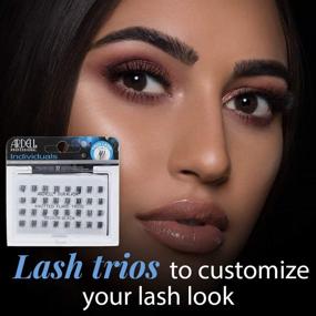 img 3 attached to Ardell False Eyelashes Individual Trios: Medium Black 4 Pack for a Flawless Look