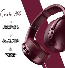 img 2 attached to 🎧 Бордово-красные беспроводные наушники Deep Red Skullcandy Crusher ANC с индивидуальной системой шумоподавления - Повысьте качество своего звука