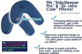 img 1 attached to 🔵 Ultimate Comfort Side Sleeper Pro Pillow Case - Perfect Fit, Super Soft, Cozy, Zippered Closure, Easy to Clean, Secure Enclosure, Long-lasting, for Side Sleeping Memory Foam Pillow, Blue