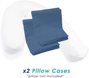 img 2 attached to 🔵 Ultimate Comfort Side Sleeper Pro Pillow Case - Perfect Fit, Super Soft, Cozy, Zippered Closure, Easy to Clean, Secure Enclosure, Long-lasting, for Side Sleeping Memory Foam Pillow, Blue