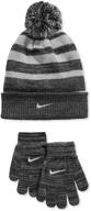 🧣 stay warm and stylish with nike knit pom beanie gloves – boys' accessories logo