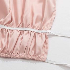 img 1 attached to AYASW 18 Inch Drop Bed Skirt: Elastic Wrap Around Dust Ruffle for Queen-King Size Beds - Blush Pink